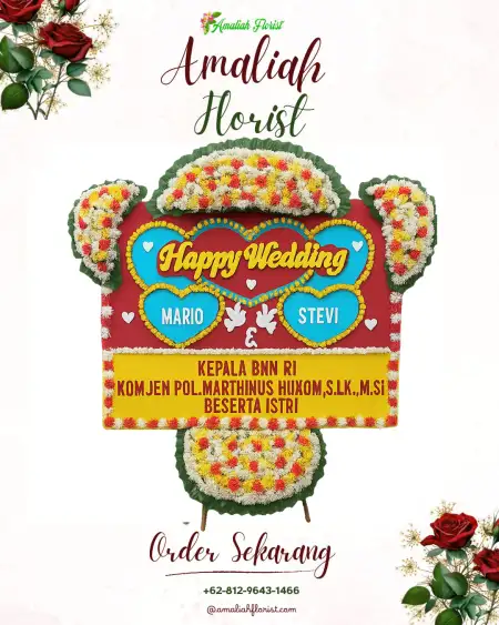 Papan Bunga Pernikahan Songan B